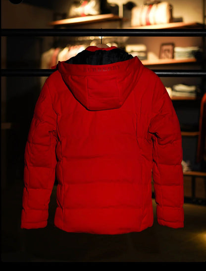 Burberry hooded puffer jacket "RED"