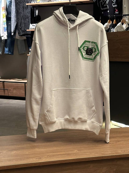 PHILIP PLEIN HOODIE WHITE
